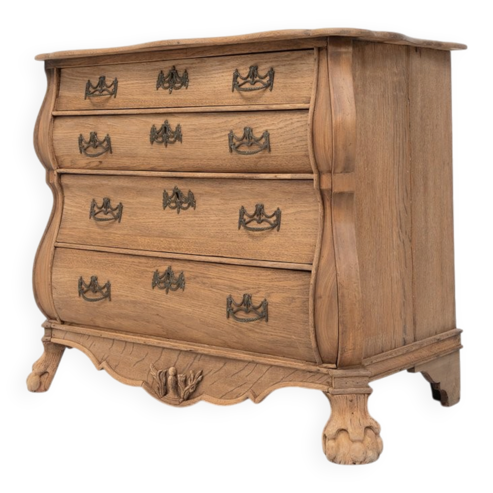 Commode en chêne néerlandais de la fin du 19e siècle, années 1880.