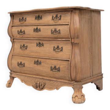 Commode en chêne néerlandais de la fin du 19e siècle, années 1880.