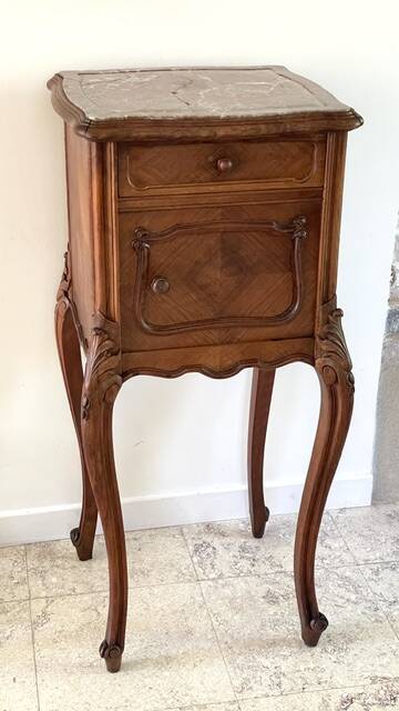 TABLE de Chevet Style Louis XV MARBRE