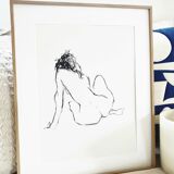 Charcoal painting