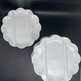 Compartmentalized plates in white Limoges porcelain
