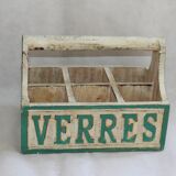 Lot of vintage wooden door-glass