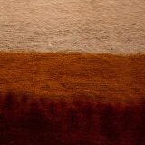 Triptych with geometric decoration in woven wool. Handcrafted work, 20th century.