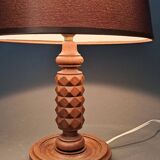 Brutalist lamp in beech 1930/1940.
