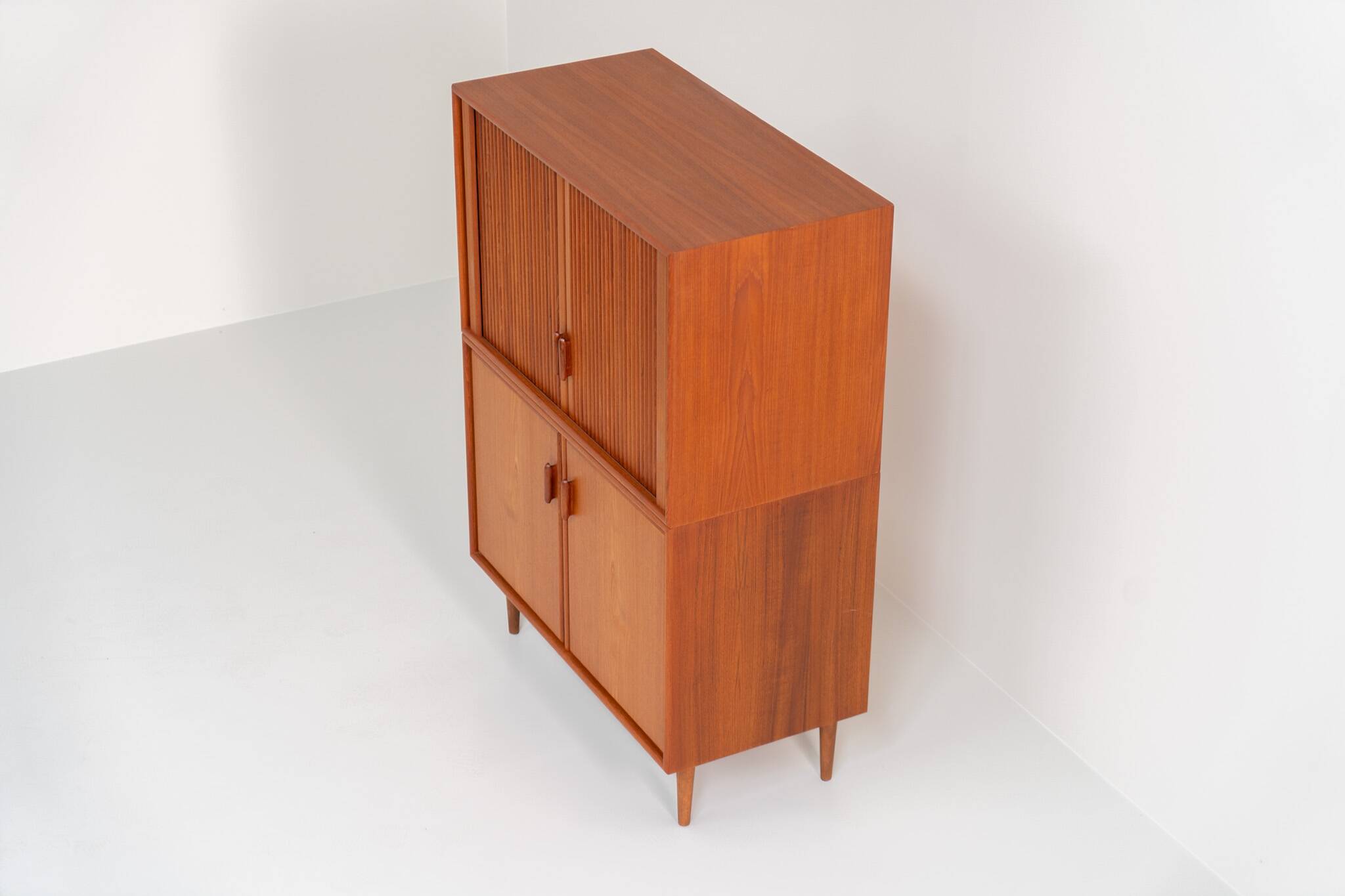 Highboard with tambour doors by Heinrich Riestenpatt