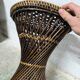 Vintage rattan diabolo stool