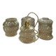Lot de 4 suspensions modernes avec globes anciens