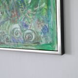 Abstract impressionism painting - Movement. Green Growth