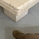 Square travertine coffee table, Italy 1970