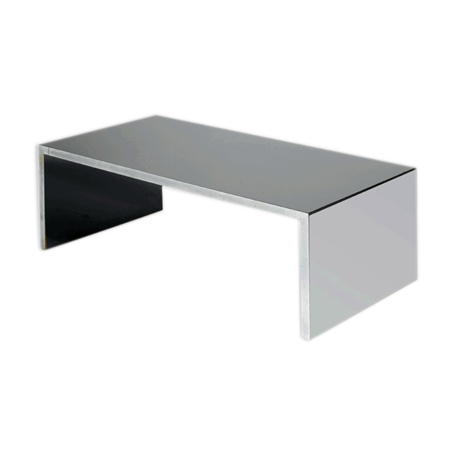 Nanda Vigo design in years '70 low mirror table "four corners" by Driade Italy