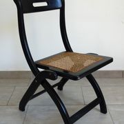 Chaise pliante cannée vintage