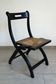 Vintage caned folding chair