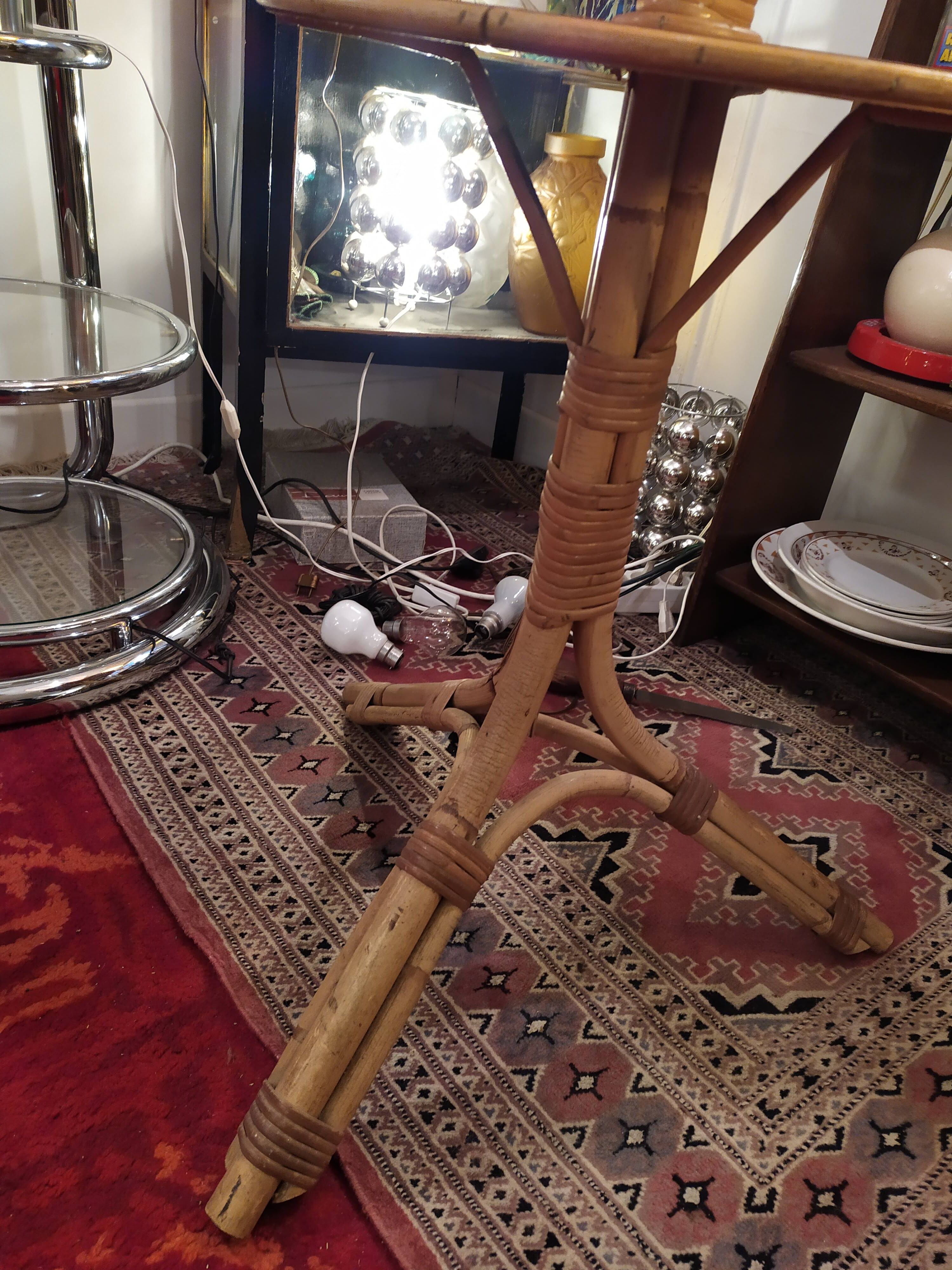 Rotin lamppost vintage rope