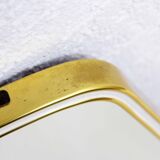 Freeform brass mirror, 42x28 cm