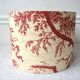 Abat-jour toile de jouy rouge