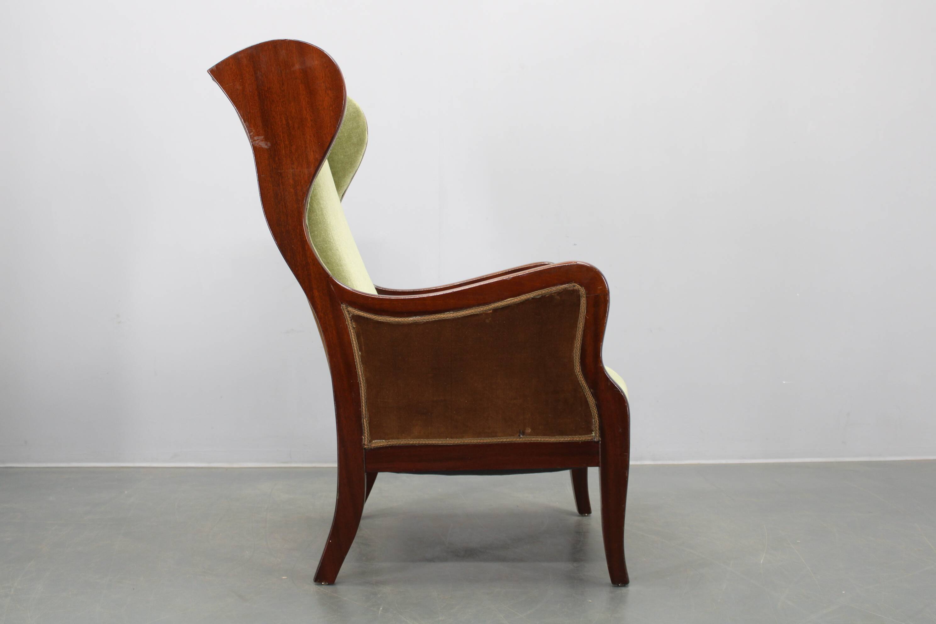 Danish mid-century wingback armchair by Frits Henningsen, 1950s