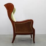 Danish mid-century wingback armchair by Frits Henningsen, 1950s