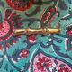 Set of 6 brass knife holders in the shape of a bamboo from the 60s