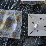 Pair of Murano Mazzega Orange wall lights, Italy, 1970