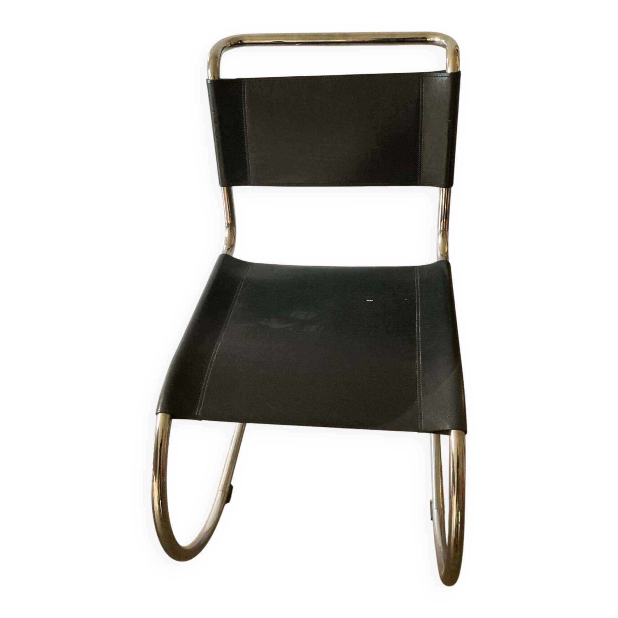Metal and leather chair Thonet