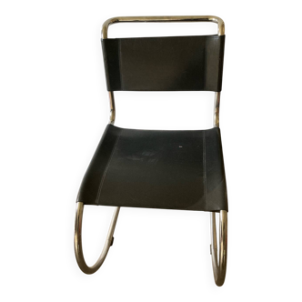 Metal and leather chair Thonet