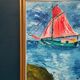 Original Swedish Oil on Panel – “Sailboat on the Water” by U. Ekshard – Signed – Dated 1971 – Vintage & Framed