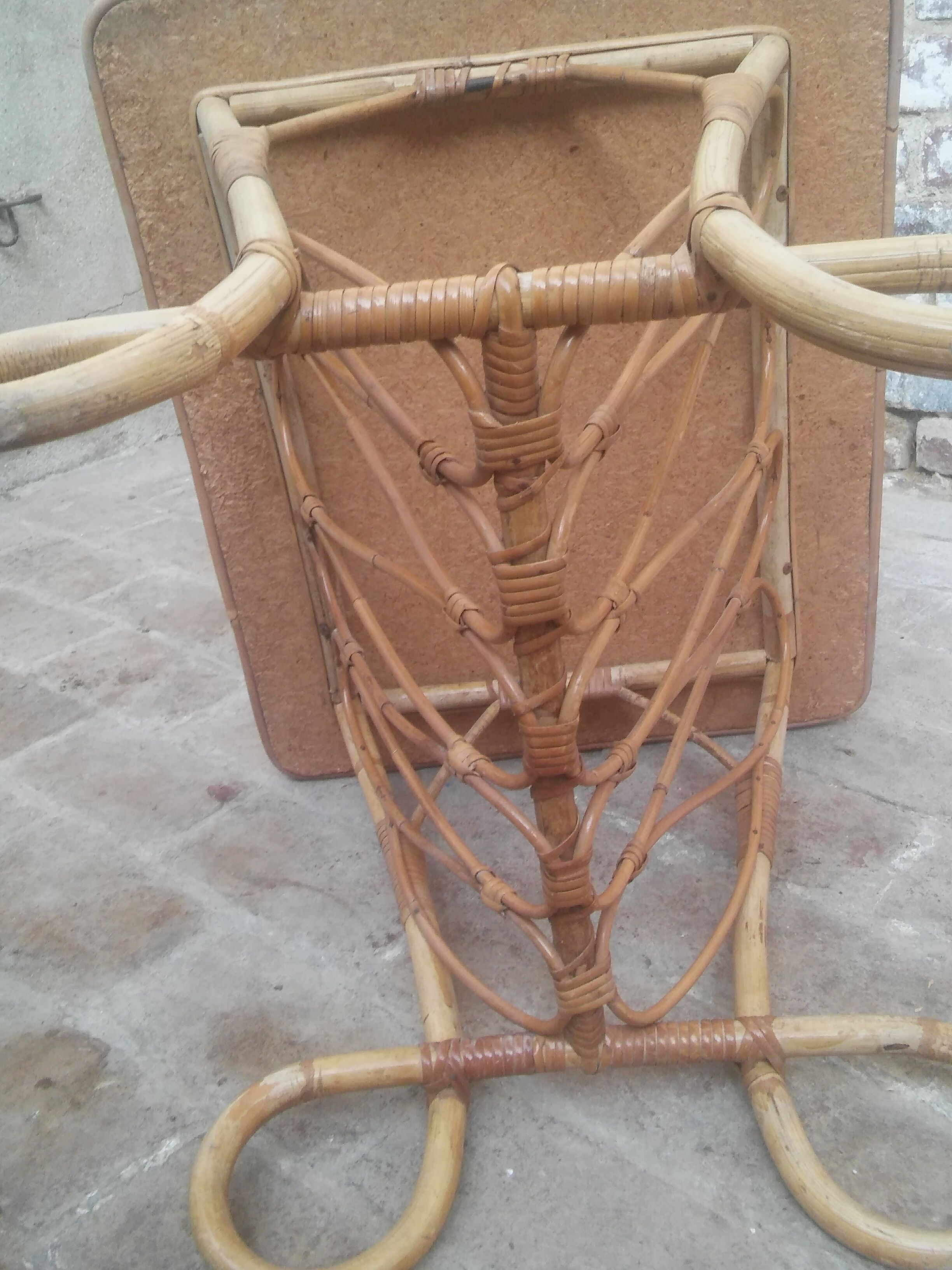 Rattan coffee table 1950