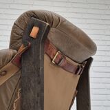 1970s, Scandinavian design, chair in safari style, original condition, leather.
