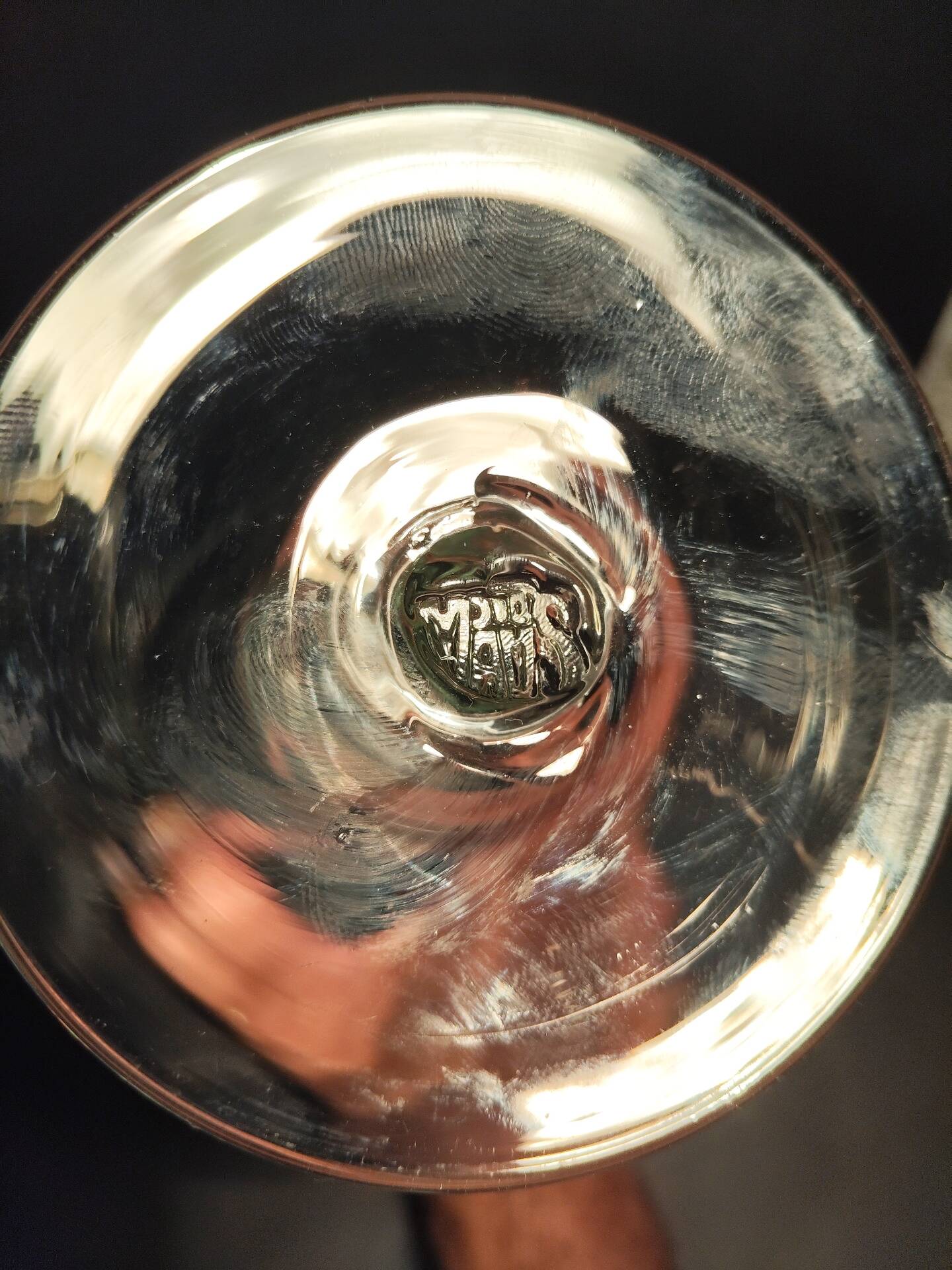 Large bubble glass chalice Saba Biot