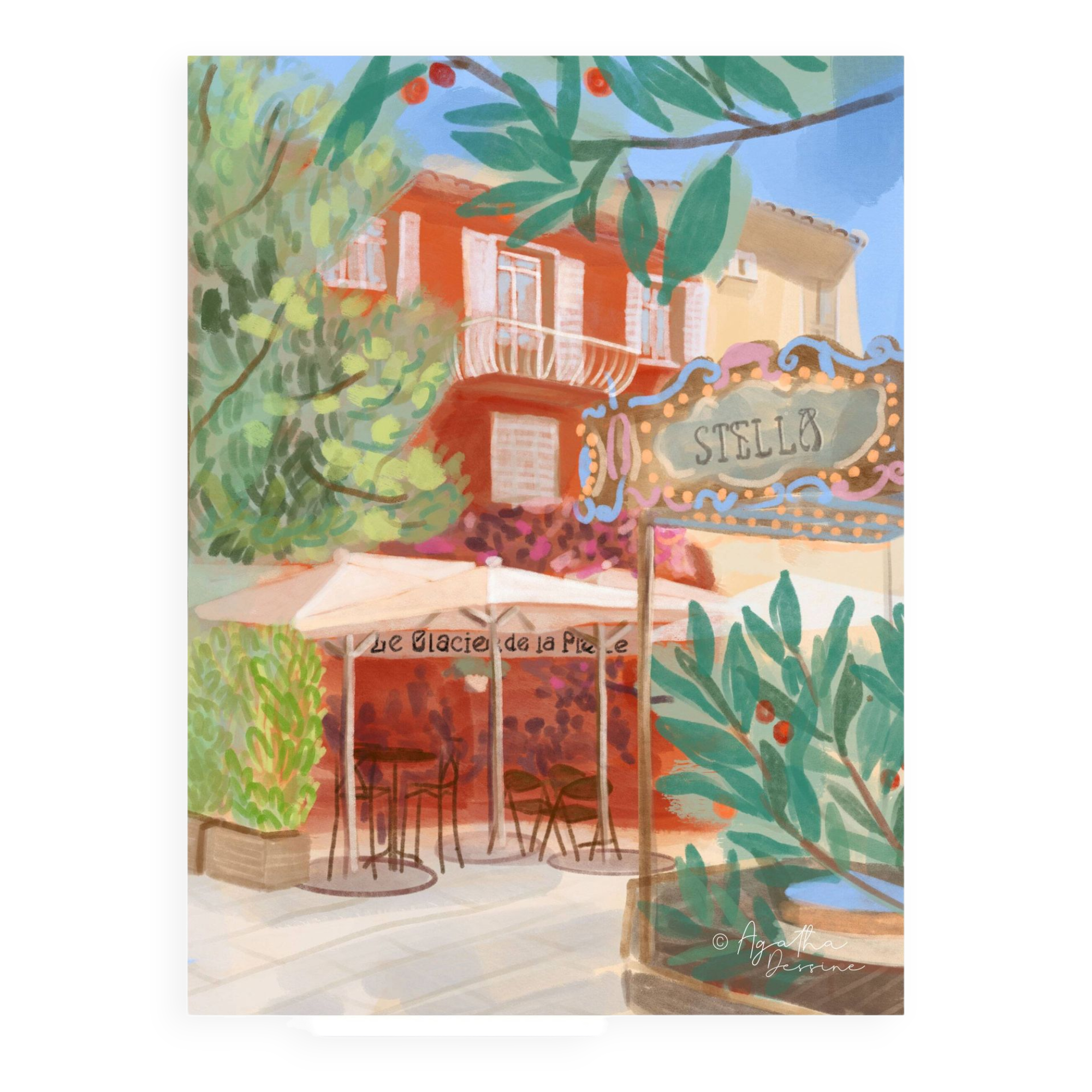 Illustration "Upper town of Porto-Vecchio" A4