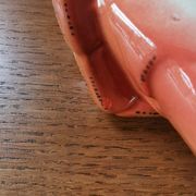 Vintage crab box in ceramic signed Caugant
