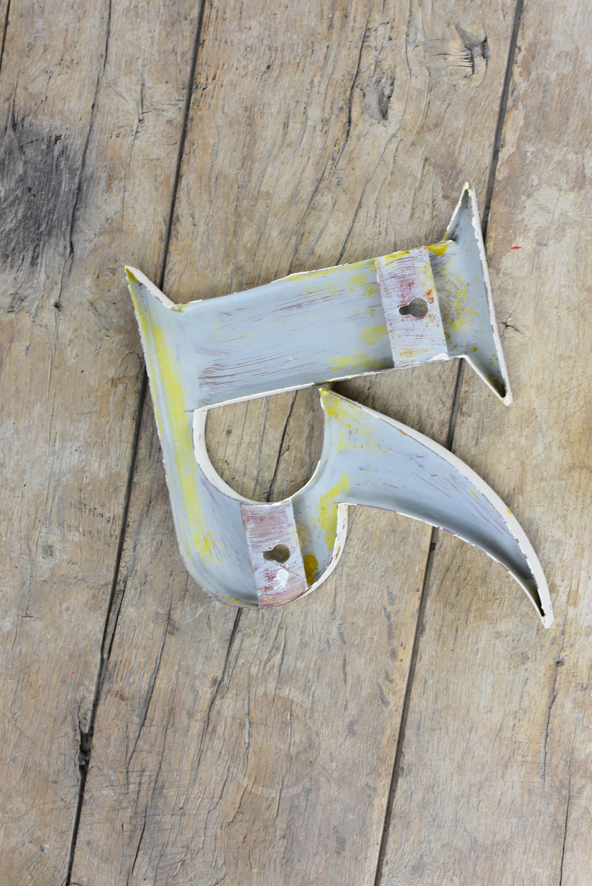 Lettre zinc blanche "r"
