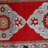 Tapis vintage turc oushak fait main 110cm x 340cm 1940s, 1c515