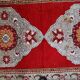 Vintage turkish oushak handmade carpet 110cm x 340cm 1940s, 1c515