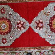 Tapis vintage turc oushak fait main 110cm x 340cm 1940s, 1c515