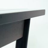 Vintage nordic stick slat dining table, 1970s