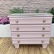 Pink wood and marble chest of drawers, 1950s