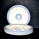 Flat plates Alhambra earthenware of Clairefontaine J.S & G "Terre de fer" 22.5cm