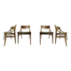 Set of four H Vestevig Eriksen chairs, Møbelfabrik. Denmark 1960