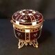 Jewelry box, candy box in gilded and enameled glass