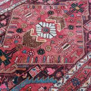 Antique Persian thick wool rug hand knotted 140 x 224 cm