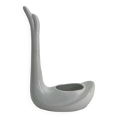 Ceramic pot cover in the shape of a swan
