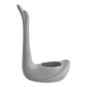 Ceramic pot cover in the shape of a swan