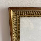 Old large glazed carved wooden frame