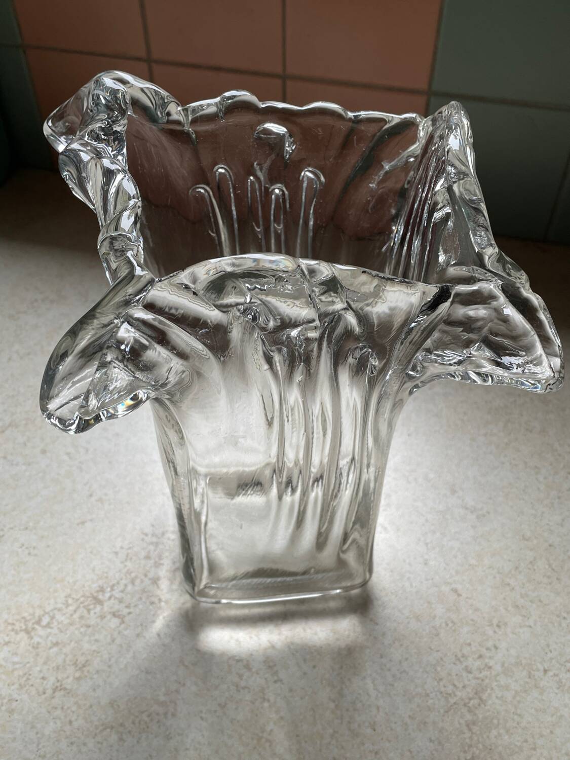 Molded glass vase
