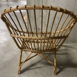 Pair of rattan armchairs