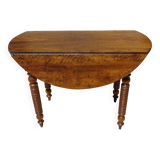Antique walnut table with drop-leaf doors