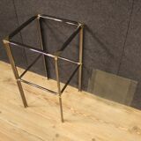 Italian design side table in metal and glass