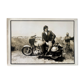 Original photo LE GITAN José Giovanni Alain Delon Motorcycle BMW 20x30cm 1975