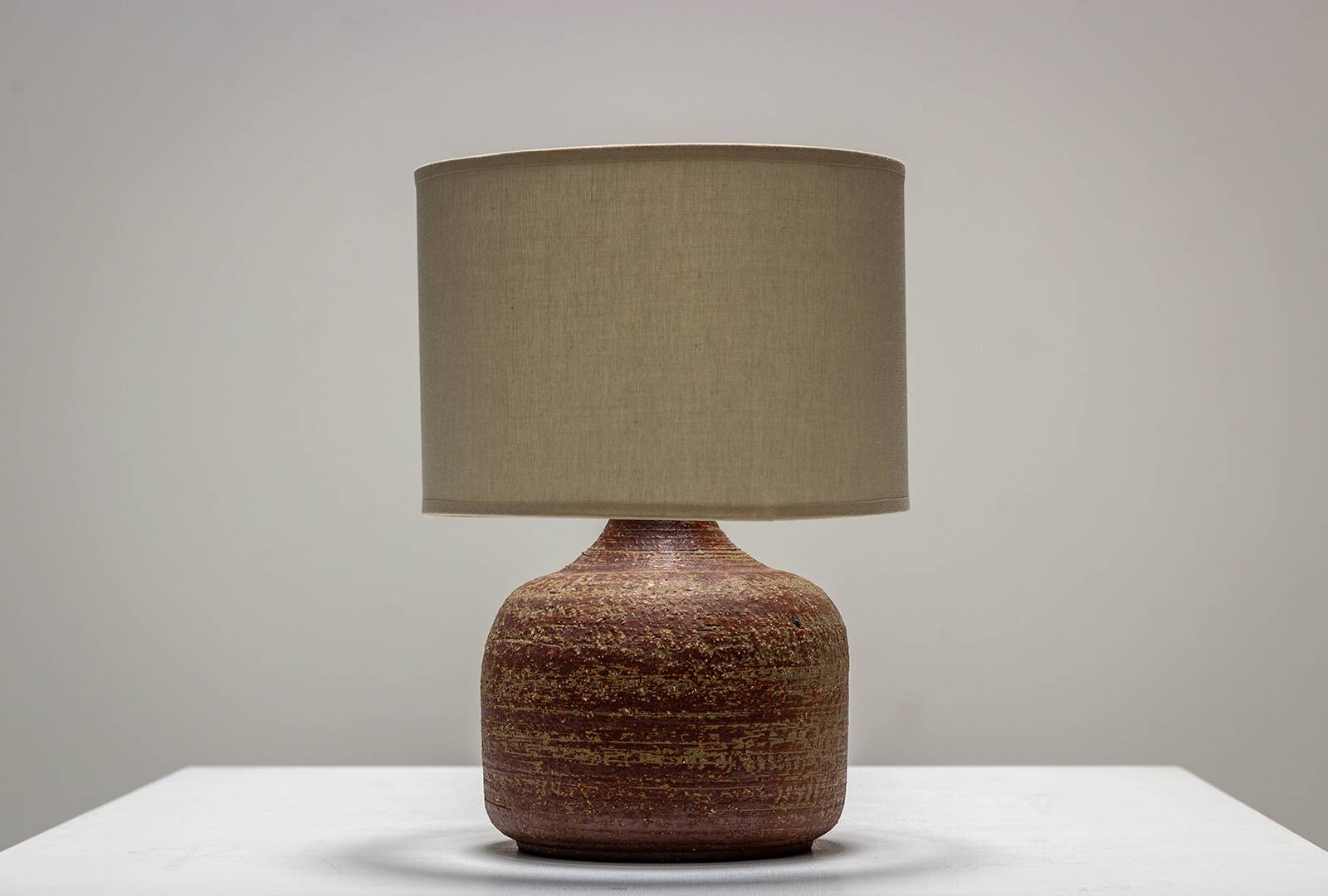 Jacques Pouchain Terracotta table lamp 1960